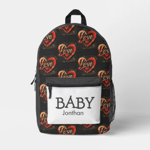 Sac À Dos Imprimé Petit Bébé thème Coeur sac imprimé