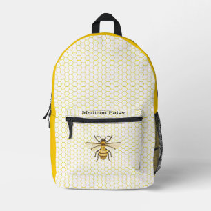 Sac À Dos Imprimé Petite Abeille en Route Fête Prénatale Bébé Jaune