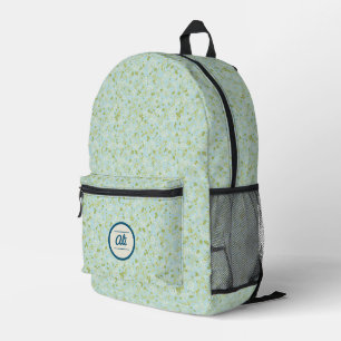 Sac À Dos Imprimé Petite arrière - plan de fleurs Acqua