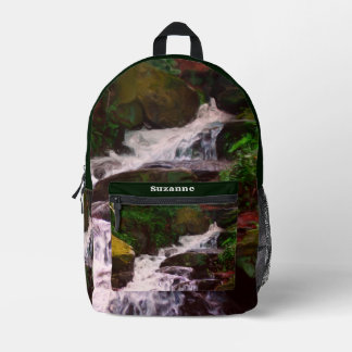 Sac À Dos Imprimé Petite cascade de bois Peinture à l'huile personna