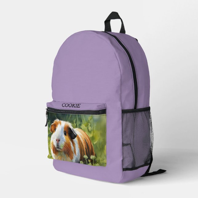 Sac À Dos Imprimé Photo de l'animal mignon lilas (Coin arrière droit)