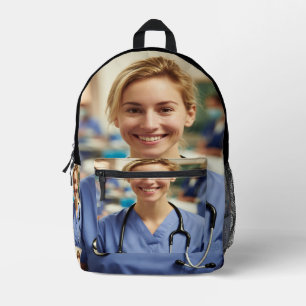 Sac À Dos Imprimé Photo d'infirmière Personnaliser