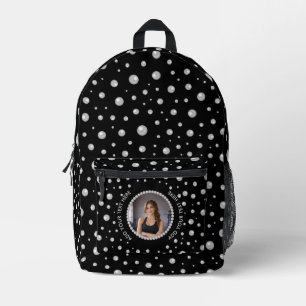 Sac À Dos Imprimé Photo personnalisé avec Cercles de Perles sur Fond