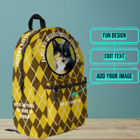 Photo ronde et texte Argle Motif Chat