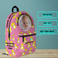 Photo ronde et texte Pink Teddy Bear Baby