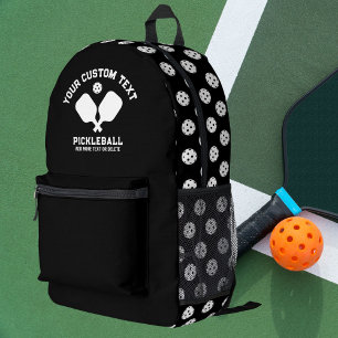 Sac À Dos Imprimé Pickleball Club Nom de l'équipe Toutes les couleur