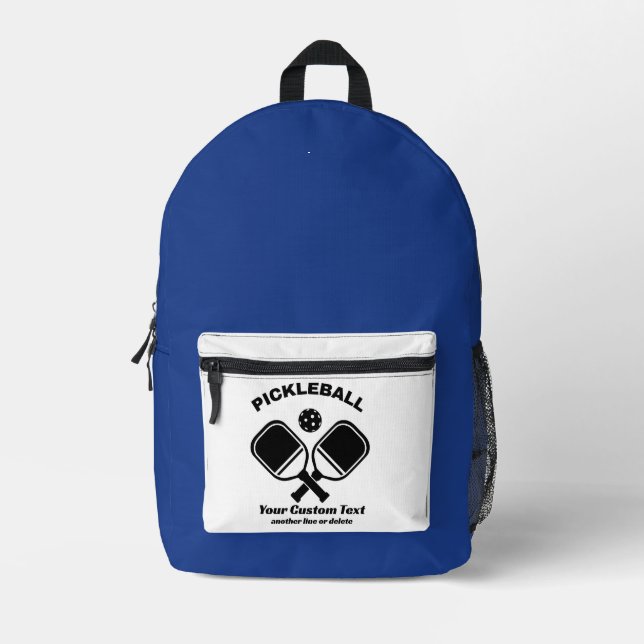 Sac À Dos Imprimé Pickleball Club Pickleball Paddle & Ball Custom Pr (Recto)