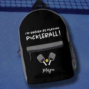 Sac À Dos Imprimé Pickleball Funny Sports mignon Nom personnalisé No
