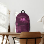 Sac À Dos Imprimé Pickleball Queen Logo Monogramme Nom personnalisé<br><div class="desc">Pickleball Queen Logo Monogramme Nom personnalisé Sac à dos imprimé</div>