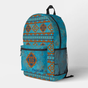 Sac À Dos Imprimé Pics de montagnes du Sud-Ouest Turquoise personnal