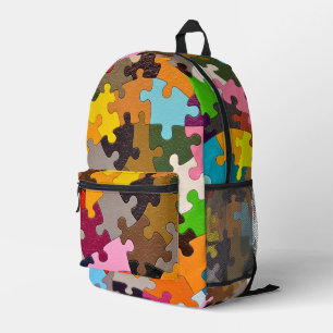 Sac À Dos Imprimé Pièces de puzzle colorées