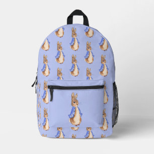Sac À Dos Imprimé Pierre le lapin avec arrière - plan bleu