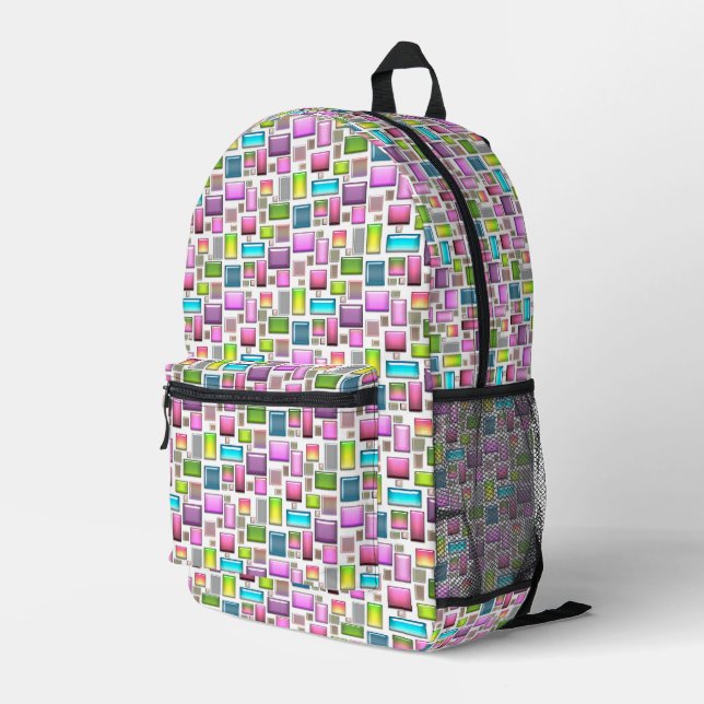 Sac À Dos Imprimé Pierres précieuses et mère de perle (Coin arrière droit)