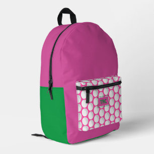 Sac À Dos Imprimé Pink Ladies Golf INITIALS Green Preppy Fun