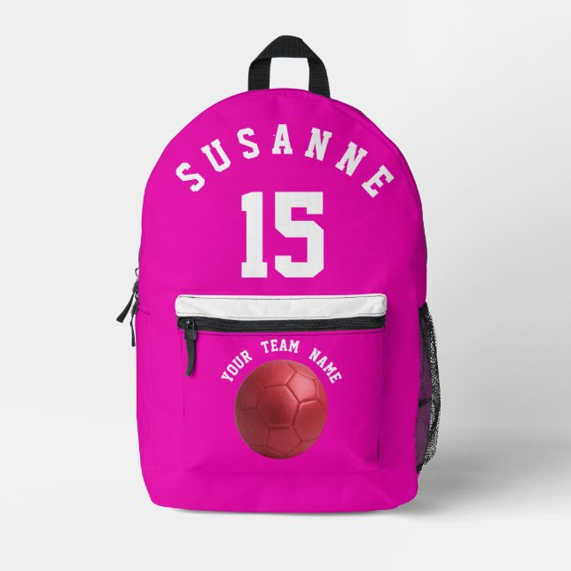 Sac À Dos Imprimé Pink Print Cut Coudre Sport de football filles éco (Recto)