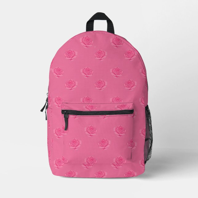 Sac À Dos Imprimé Pink roses (Recto)
