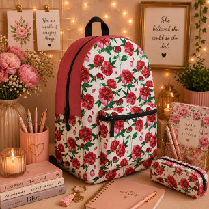 Sac À Dos Imprimé Pivoine florale Blush vintage