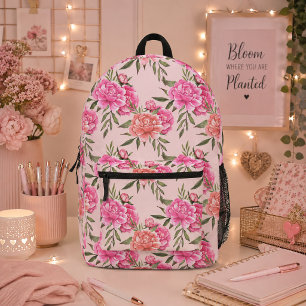 Sac À Dos Imprimé Pivoine florale Blush vintage