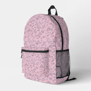 Sac À Dos Imprimé Placers de perles blanches roses sur velours rose