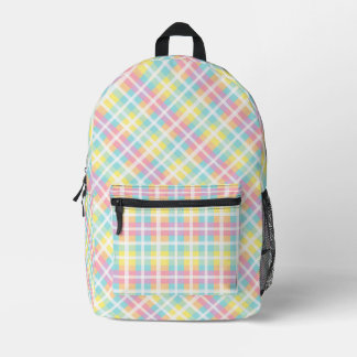 Sac À Dos Imprimé Plaid couleur pastel