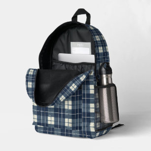 Sac À Dos Imprimé Plaid de minuit