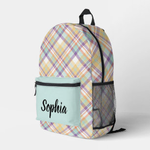 Sac À Dos Imprimé Plaid multicolore personnalisé