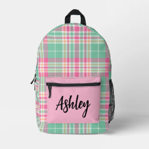 Sac À Dos Imprimé Plaid multicolore personnalisé