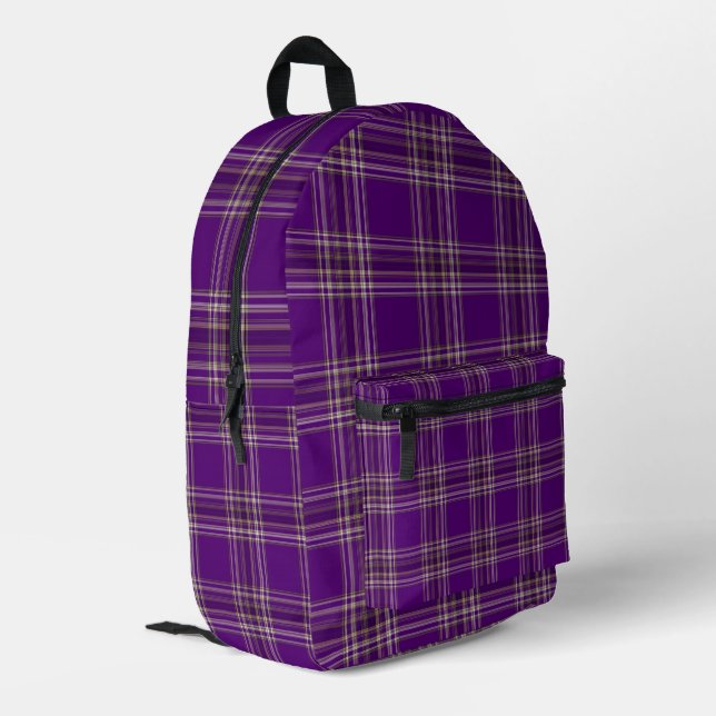 Sac À Dos Imprimé Plaid violet (Coin arrière gauche)