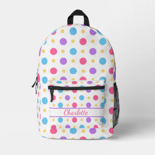 Sac À Dos Imprimé Plaisant Polka Dot rose violet bleu