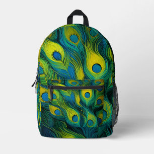 Sac À Dos Imprimé Plume Peacock colorée