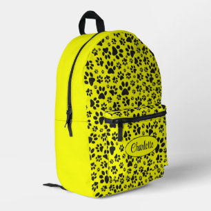 Sac À Dos Imprimé Poches de chien noir et blanc Pointe de Polka sur