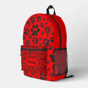 Sac À Dos Imprimé Poches de chien noir et blanc Pointe de Polka sur