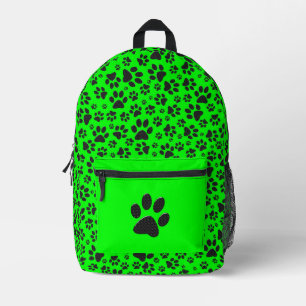 Sac À Dos Imprimé Poches de chien noir et blanc Pointe de Polka vert