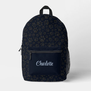 Sac À Dos Imprimé Poches de chien noir et blanc Pointe Polka sur ble