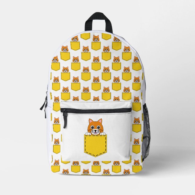 Sac À Dos Imprimé Pocket Pet Cat Motif (Recto)