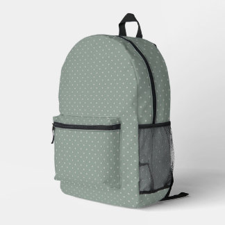 Sac À Dos Imprimé Points de polka Vert menthe et gris clair Motif po