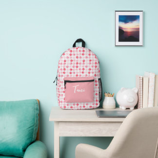Sac À Dos Imprimé Points roses personnalisés