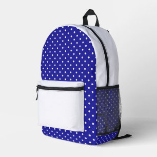 Sac À Dos Imprimé Pois Bleus Blancs