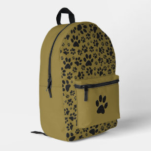 Sac À Dos Imprimé Pois de chien noir et blanc Pointe Polka sur l'or