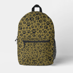 Sac À Dos Imprimé Pois de chien noir et blanc Pointe Polka sur l'or