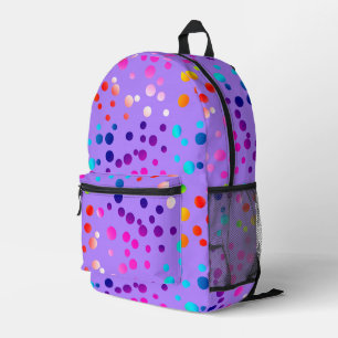 Sac À Dos Imprimé Pois de néon sur violet