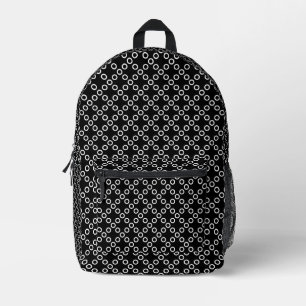 Sac à dos imprimé pois noir et blanc