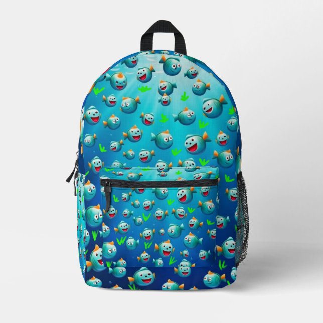 Sac À Dos Imprimé Poisson souriant (Recto)