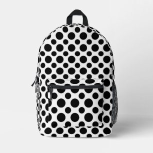 Sac À Dos Imprimé Polka Dot noir blanc Motif