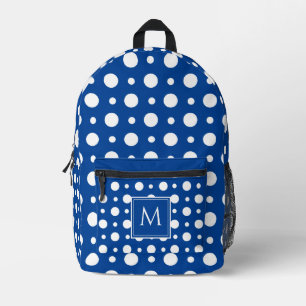 Sac À Dos Imprimé Polka point bleu blanc