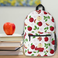 Pommes rouges, fleurs Enfants Nom personnalisé Éco