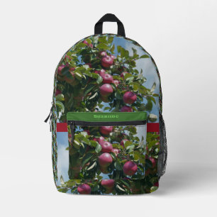 Sac À Dos Imprimé Pommes Rouges Sur L'Arbre Pays Personnalisé
