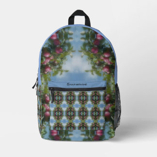 Sac À Dos Imprimé Pommes Rouges Sur Peinture D'Arbre Personnalisé
