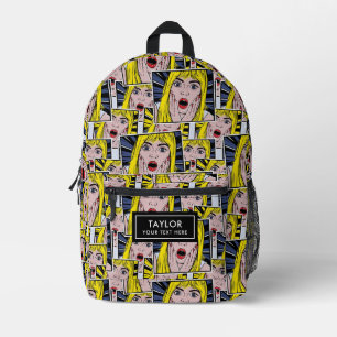 Sac À Dos Imprimé Pop Art Femme Surprise Personnalisé