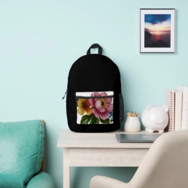 Sac À Dos Imprimé Porcelain Inspired Floral (Stylish backpack that can be taken anywhere holidays, to the gym or on a walk. )